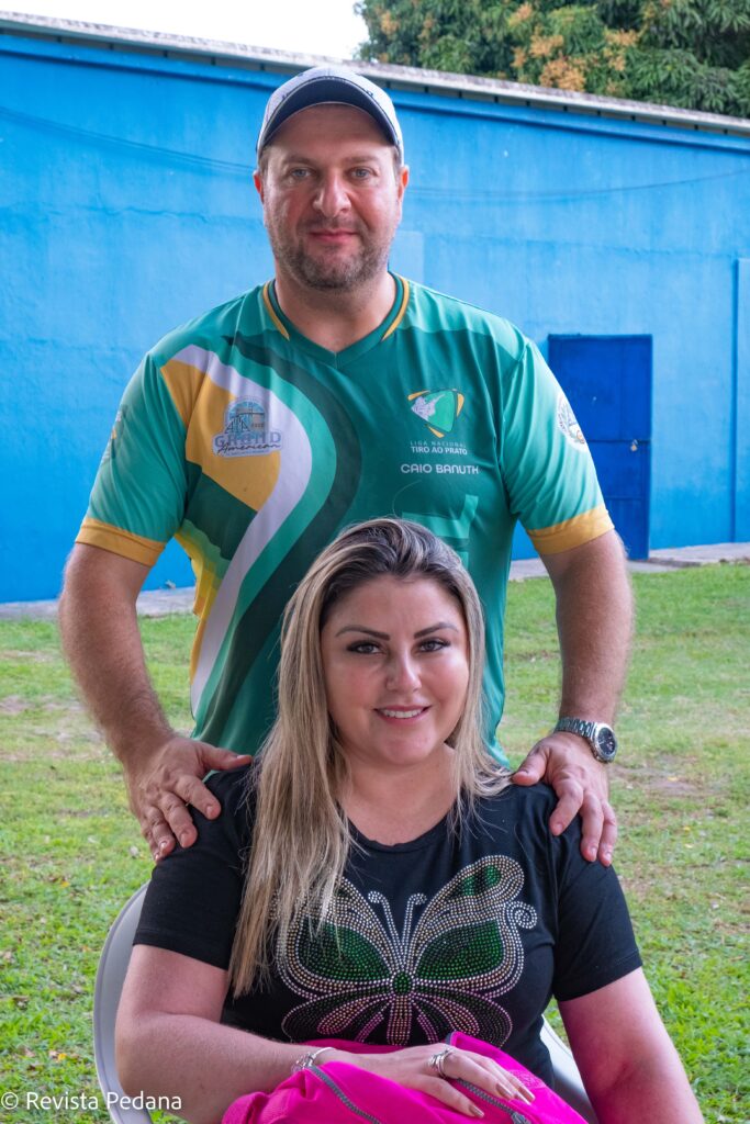 Caio Banuth, com sua esposa, no Clube Caxangá, em Recife